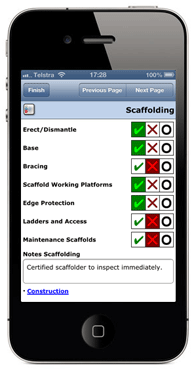 iPhone Scaffolding Safety